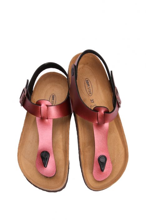 K10213SK Kifidis Soft Step Kadın Mantar Parmak Arası Sandalet 36-40 Bordo - 021