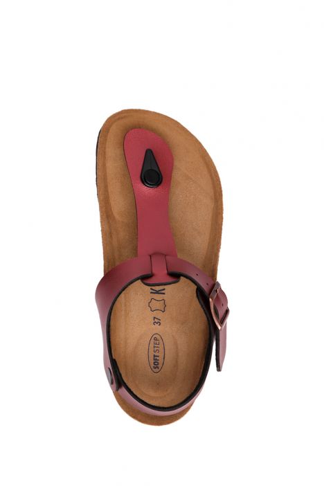 K10213SK Kifidis Soft Step Kadın Mantar Parmak Arası Sandalet 36-40 Bordo - 021