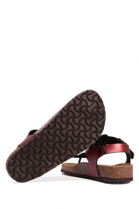 K10213SK Kifidis Soft Step Kadın Mantar Parmak Arası Sandalet 36-40 Bordo - 021