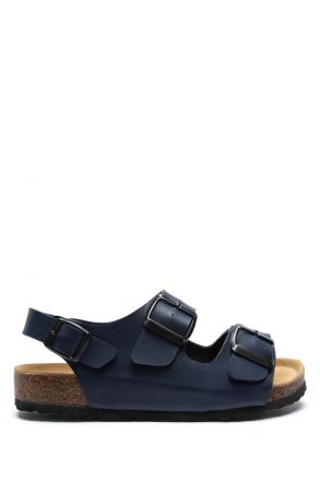 K10233SK Kifidis Soft Step Kadın Mantar Çift Bant Sandalet 36-40 Lacivert - 007