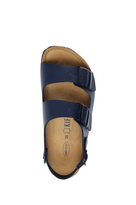 K10233SK Kifidis Soft Step Kadın Mantar Çift Bant Sandalet 36-40 Lacivert - 007