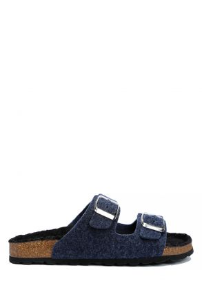 K10260KK Kifidis Soft Step Kadın Keçe Mantar Terlik 36-41 Lacivert/52 Navy