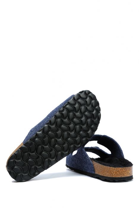 K10260KK Kifidis Soft Step Kadın Keçe Mantar Terlik 36-41 Lacivert/52 Navy