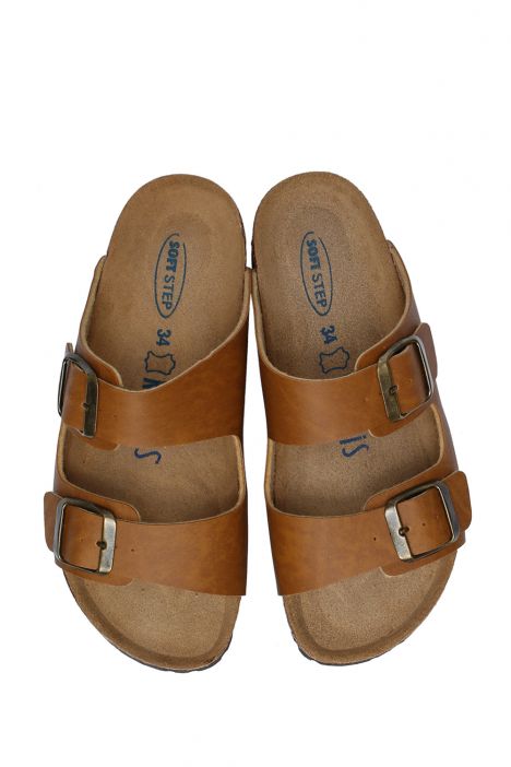 K10260SÇ Kifidis-Kids Çocuk Çift Bantlı Mantar Terlik 24-35 Taba - 013