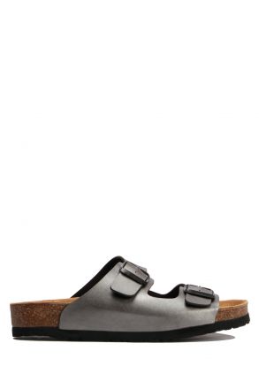 K10260SK Kifidis Soft Step Kadın Çift Bantlı  Mantar Terlik 36-41 METAL