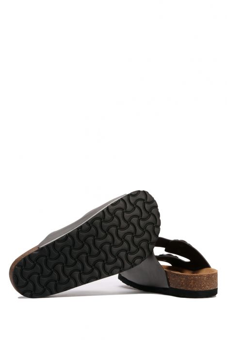 K10260SK Kifidis Soft Step Kadın Çift Bantlı  Mantar Terlik 36-41 METAL