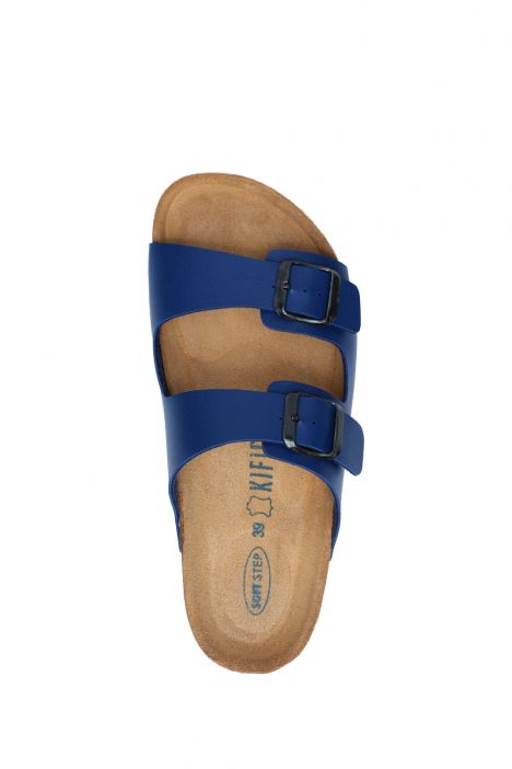 K10260SK Kifidis Soft Step Kadın Çift Bantlı  Mantar Terlik 36-41 Cobalt - 030