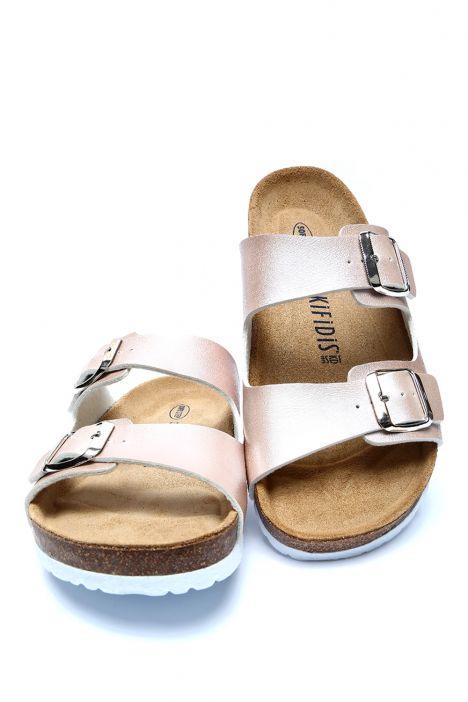 K10260SK Kifidis Soft Step Kadın Çift Bantlı  Mantar Terlik 36-41 Dore - 551