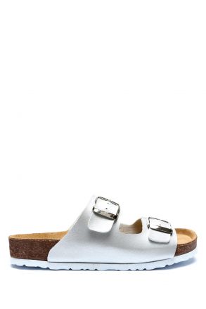 K10260SK Kifidis Soft Step Kadın Çift Bantlı  Mantar Terlik 36-41 Lame - 054