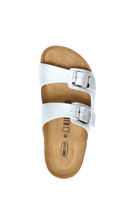 K10260SK Kifidis Soft Step Kadın Çift Bantlı  Mantar Terlik 36-41 Lame - 054