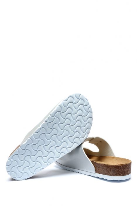 K10260SK Kifidis Soft Step Kadın Çift Bantlı  Mantar Terlik 36-41 Lame - 054