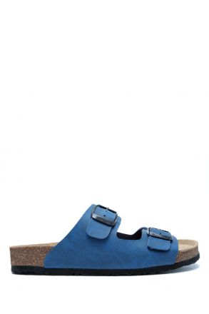 K10260SK Kifidis Soft Step Kadın Çift Bantlı  Mantar Terlik 36-41 Lacivert - 028