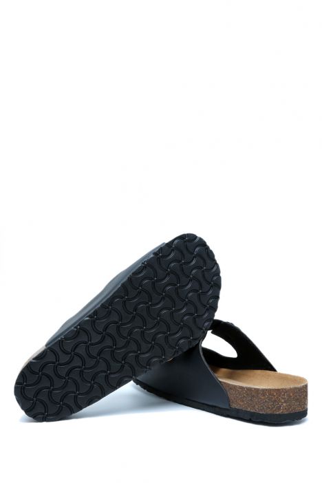 K10260SK Kifidis Soft Step Kadın Çift Bantlı  Mantar Terlik 36-41 Siyah - 001
