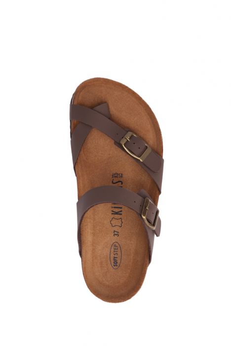 K10261SK Kifidis Soft Step Kadın Mantar Terlik 36-41 Koyu Vizon - 010