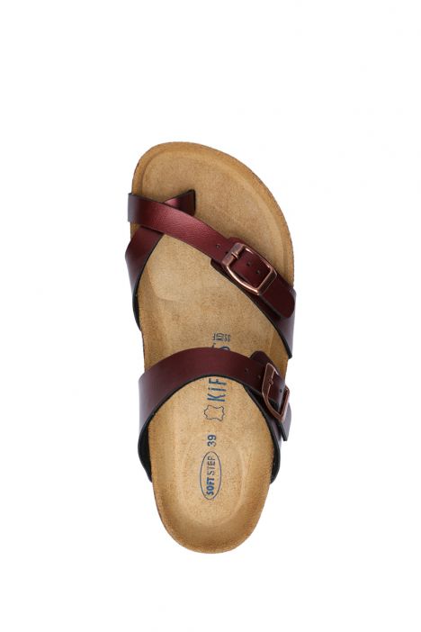 K10261SK Kifidis Soft Step Kadın Mantar Terlik 36-41 Koyu Bordo - 022