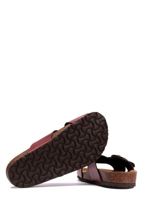 K10265SK Kifidis Kadın Mantar Terlik 36-41 Koyu Bordo - 022
