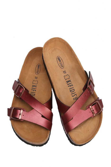 K10266SK Kifidis Soft Step Kadın Mantar Terlik 36-41 Koyu Bordo - 022