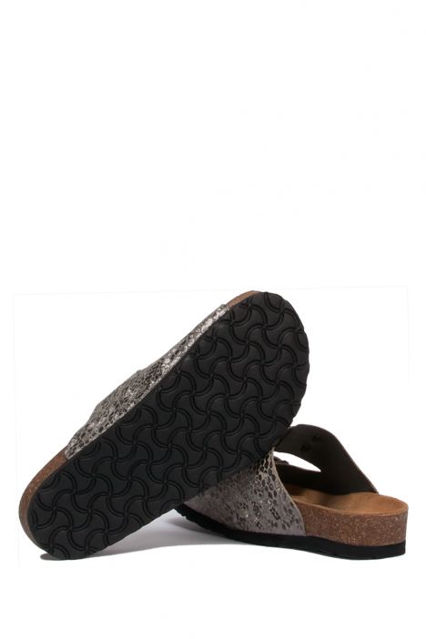 K10402DK Kifidis Kadın Mantar Terlik 36-41 Metalik Bas.Nub.