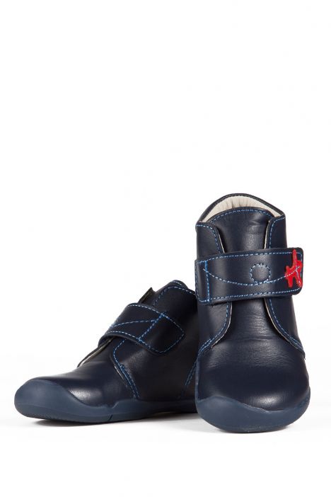 K131 Kifidis-Kids İlk Adım Erkek Çocuk Deri Ayakkabı 20-25 Lacivert / Navy