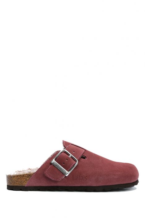 K13740SK Kifidis Soft Step Kadın Süet Deri Sabo Mantar Terlik 36-41 Pembe/Rosa Antico