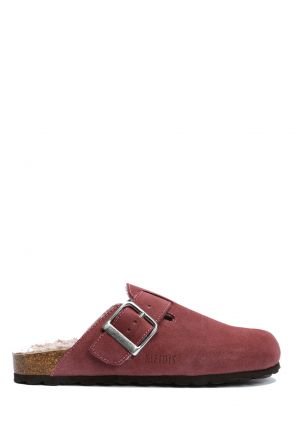 K13740SK Kifidis Soft Step Kadın Süet Deri Sabo Mantar Terlik 36-41 Pembe/Rosa Antico