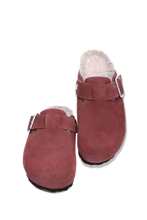 K13740SK Kifidis Soft Step Kadın Süet Deri Sabo Mantar Terlik 36-41 Pembe/Rosa Antico