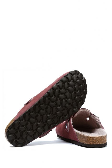 K13740SK Kifidis Soft Step Kadın Süet Deri Sabo Mantar Terlik 36-41 Pembe/Rosa Antico