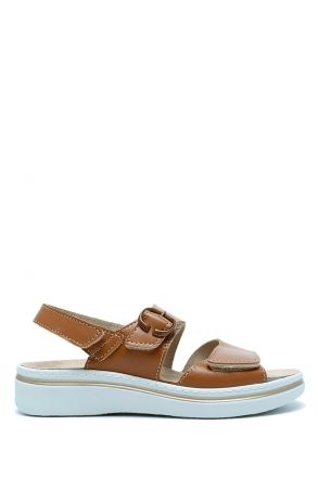K138 Kifidis Italy Anatomik Kadın Deri Sandalet 36-41 Pelle N. Cuoio/Taba