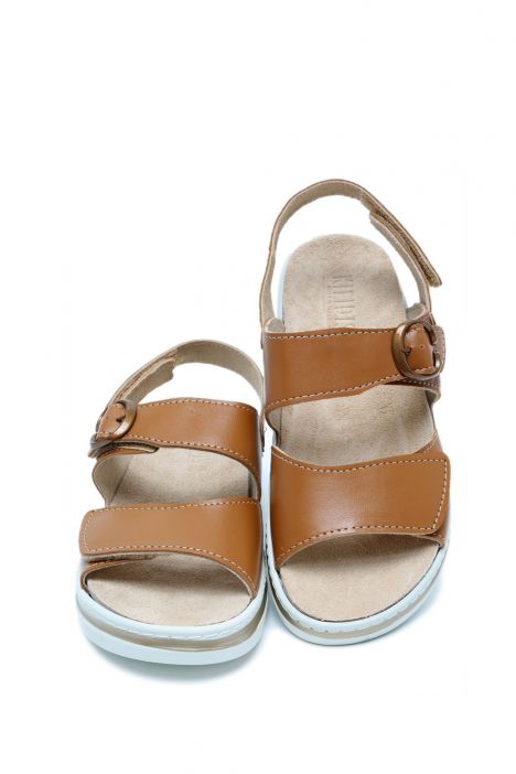 K138 Kifidis Italy Anatomik Kadın Deri Sandalet 36-41 Pelle N. Cuoio/Taba