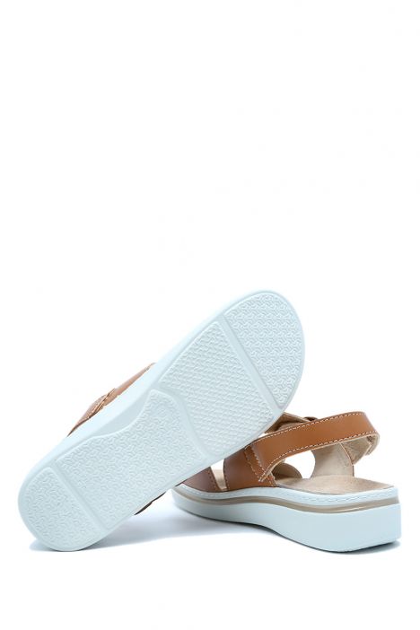 K138 Kifidis Italy Anatomik Kadın Deri Sandalet 36-41 Pelle N. Cuoio/Taba