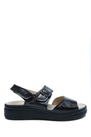 K138 Kifidis Italy Anatomik Kadın Deri Sandalet 36-41 Dubai Nero-Fn/Siyah