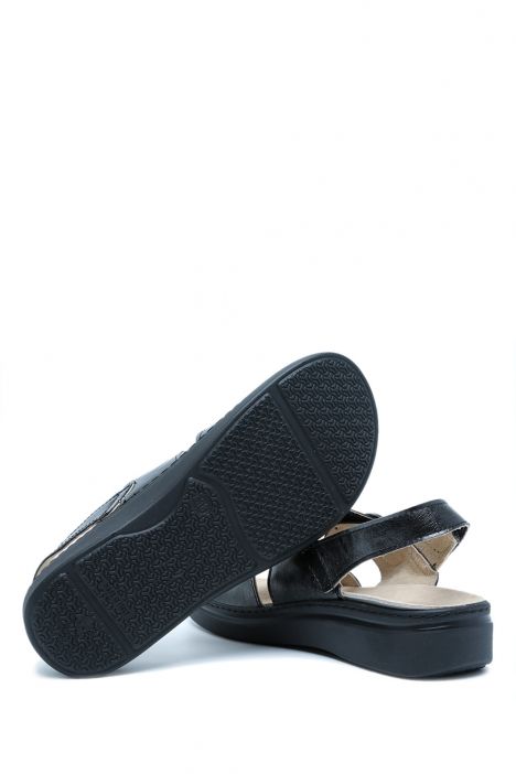 K138 Kifidis Italy Anatomik Kadın Deri Sandalet 36-41 Dubai Nero-Fn/Siyah