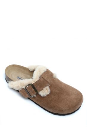 K14207-029SD Kifidis Soft Step Kadın Süet Deri Sabo Mantar Terlik 36-41 Kahverengi/Brown
