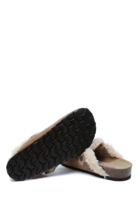 K14207-029SD Kifidis Soft Step Kadın Süet Deri Sabo Mantar Terlik 36-41 Kahverengi/Brown