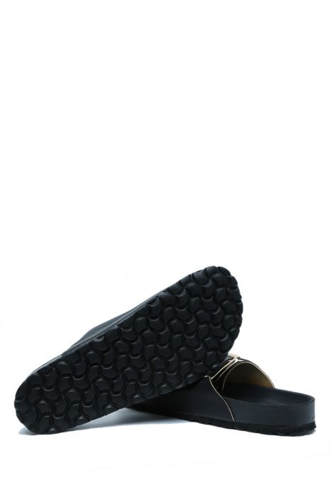 K14400 Kifidis Soft Step Çift Bantlı Mantar Terlik 36-41 Black/Siyah