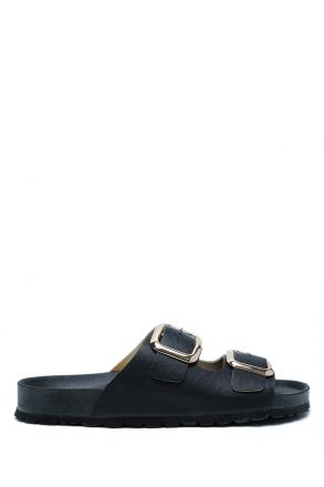 K14400 Kifidis Soft Step Çift Bantlı Mantar Terlik 36-41 Black/Siyah