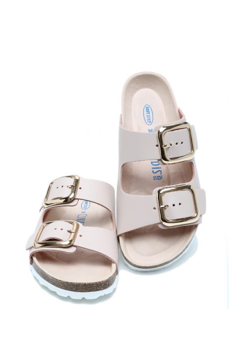 K14400 Kifidis Soft Step Çift Bantlı Mantar Terlik 36-41 Rosa/Pembe