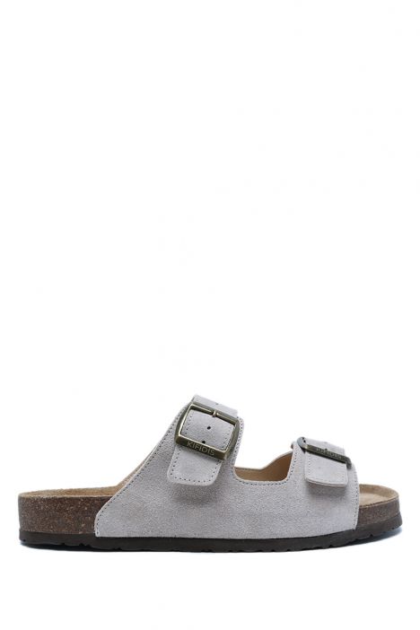 K14450SD Kifidis Soft Step Erkek Süet Mantar Terlik 41-46 Kum Süet Deri