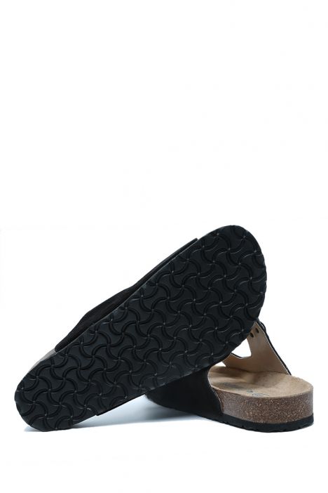 K14450SD Kifidis Soft Step Erkek Süet Mantar Terlik 41-46 Siyah Süet Deri
