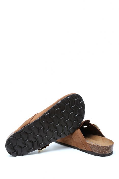 K14616SD Kifidis Soft Step Kadın Süet Deri Sabo Mantar Terlik 36-41 Kahve/Cuoio