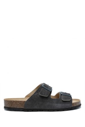 K14942 Kifidis Soft Step Erkek Çift Bantlı Mantar Terlik 41-46 Anthracite/Antrasit
