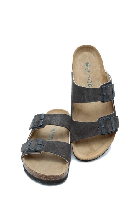 K14942 Kifidis Soft Step Erkek Çift Bantlı Mantar Terlik 41-46 Anthracite/Antrasit