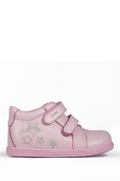 K151 Kifidis-Kids İlk Adım Kız Çocuk Deri Ayakkabı 21-26 Pembe / Pink