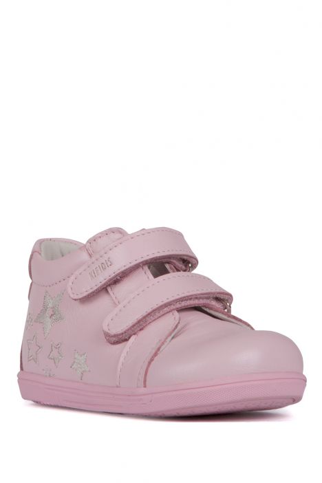 K151 Kifidis-Kids İlk Adım Kız Çocuk Deri Ayakkabı 21-26 Pembe / Pink
