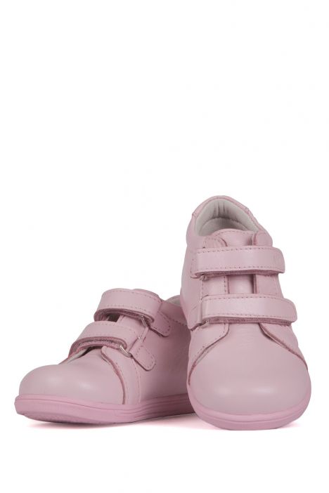 K151 Kifidis-Kids İlk Adım Kız Çocuk Deri Ayakkabı 21-26 Pembe / Pink