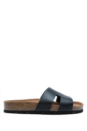 K15277 Kifidis Soft Step Kadın Tek Bantlı Mantar Terlik 36-41 Black/Siyah