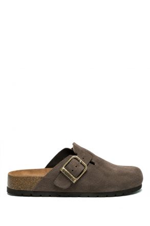 K15390SD Kifidis Soft Step Kadın Süet Deri Sabo Mantar Terlik 36-41 Koyu Kahve/Dark Brown