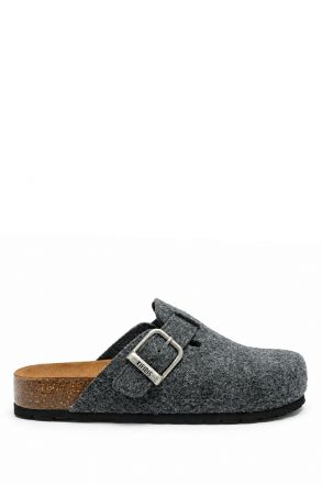 K15391KK Kifidis Soft Step Kadın Keçe Sabo Mantar Terlik 36-41 Koyu Gri Keçe/Dk Grey Felt