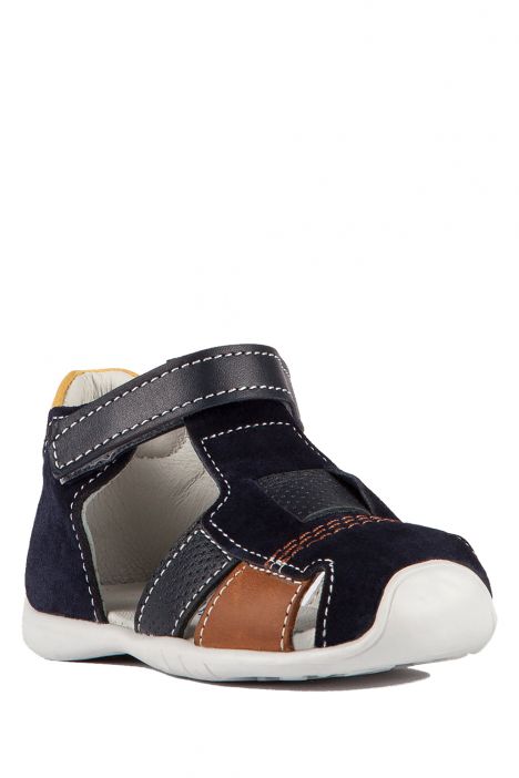K171 Kifidis-Kids İlk Adım Erkek Çocuk Nubuk Ayakkabı 20-23 Lacivert Süet / Navy Blue Suede