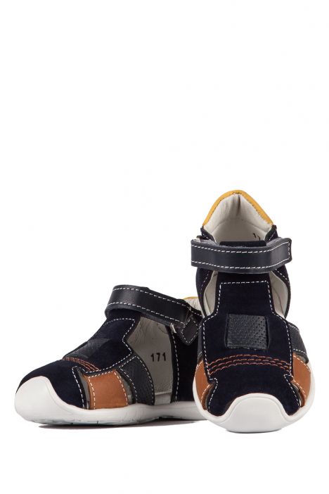 K171 Kifidis-Kids İlk Adım Erkek Çocuk Nubuk Ayakkabı 20-23 Lacivert Süet / Navy Blue Suede